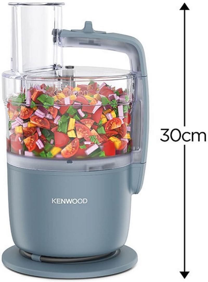 Kenwood Multipro Go FDP22.000GY, Robot Da Cucina Che Trita, Affetta, Grattugia, Réduire en Purea E Impasta, Ciotola Oui 1,3L, Lames de pétrissage, Disco Oui 4 Mm, 650W, Storm Blu Mama si Copilul Naty Shop