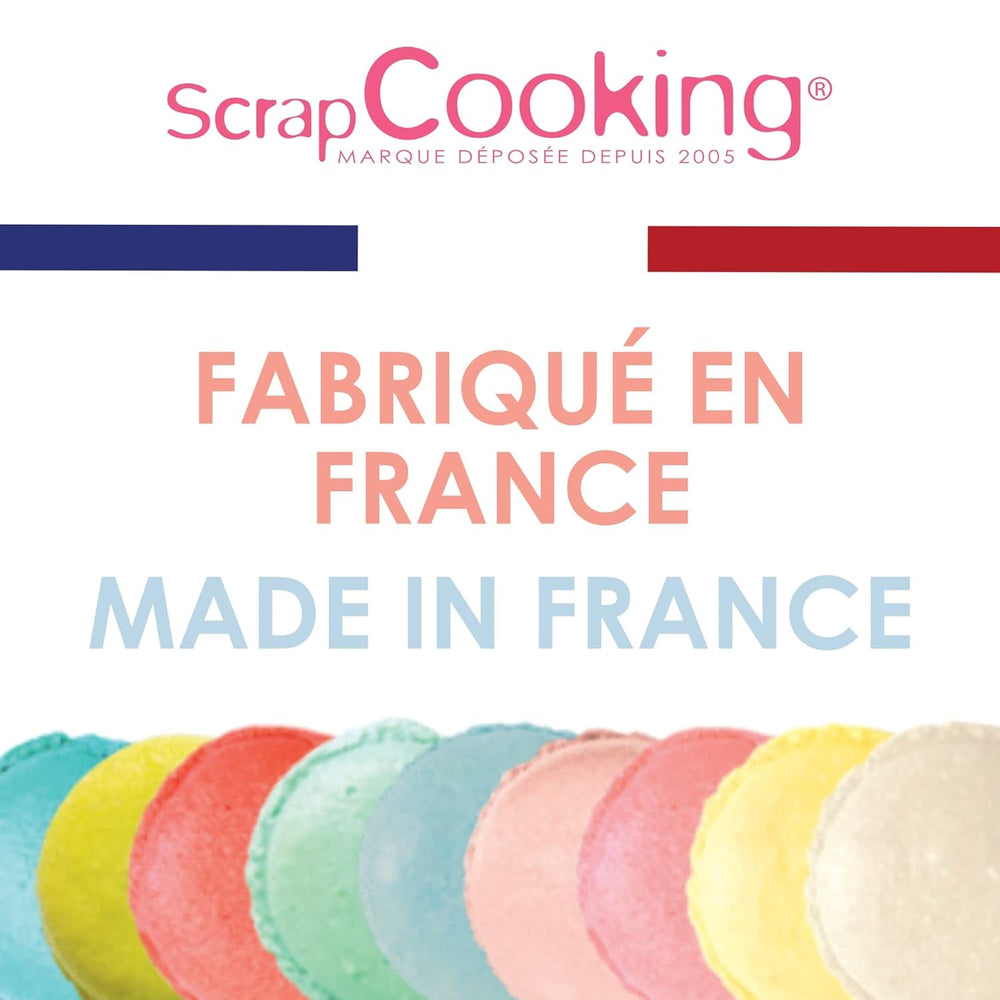 Scrapcooking - Lot de 9 colorants alimentaires pastel - Bleu, Jaune, Corail, Rose, Turquoise, Vert Anis, Blanc, Vert Aqua, Rose Poudré - Poudre colorante comestible pour gâteaux, muffins, macarons - 4272