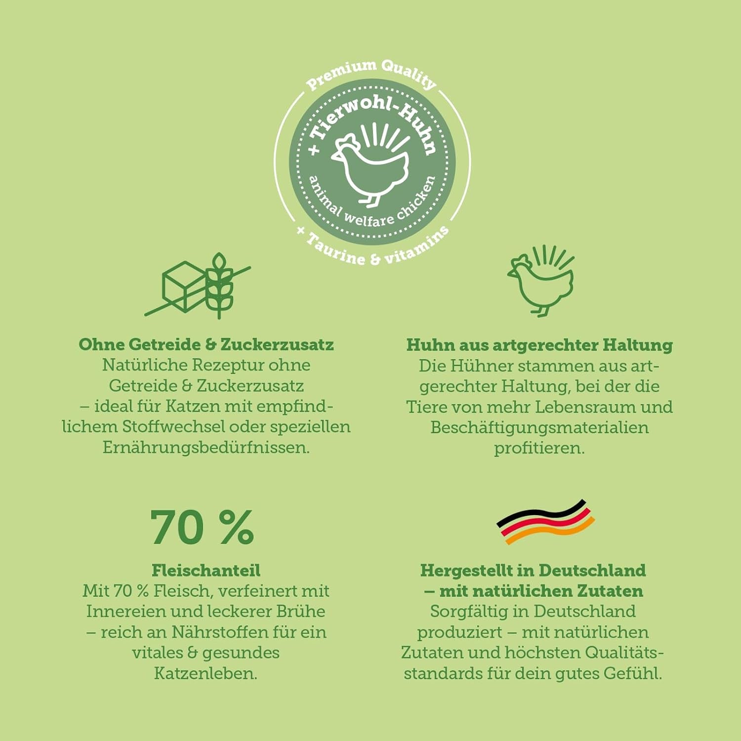 MERA Cats Nature Insect Premium Katzenfutter Nass 12x85g | sans Zucker et Getreide| Nachhaltig & mit viel Insektenprotein | Katzennassfutter adulte