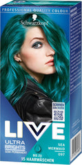 Schwarzkopf LIVE Ultra Brights Coloration Semi-Permanente 097 Sirène (3 x 80 ml), coloration pour résultats intenses ou couleurs pastel, résiste à 12-15 lavages, avec soin après-shampoing Coloration capillaire Naty Shop