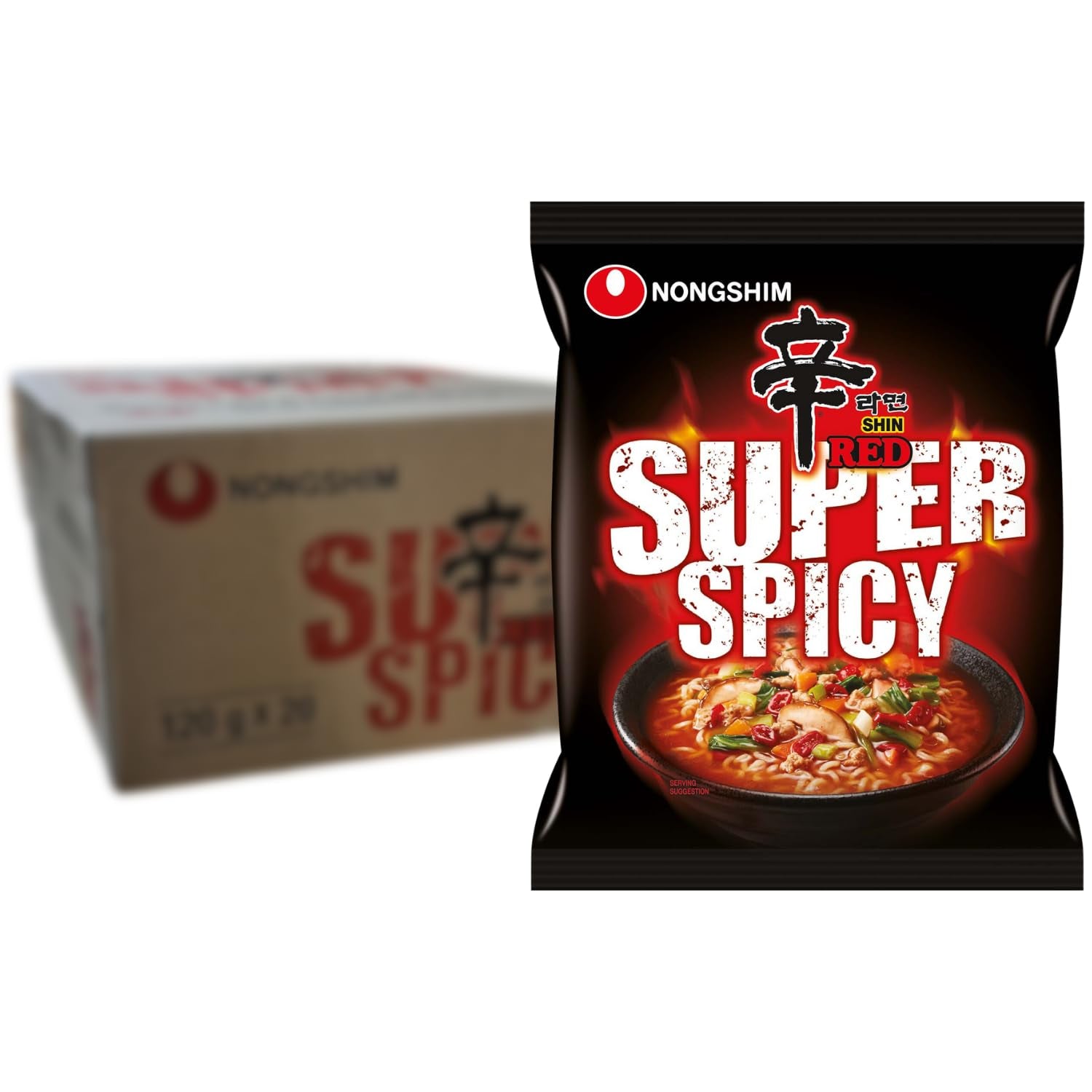 Nongshim - Nouilles instantanées Shin Ramyun - Multi Pack (20 x 120 g) - La conception du produit peut varier