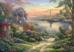 Schmidt Spiele 58785 Thomas Kinkade, port de la Nouvelle-Angleterre, puzzle 1000 pièces, coloré Puzzle Naty Shop