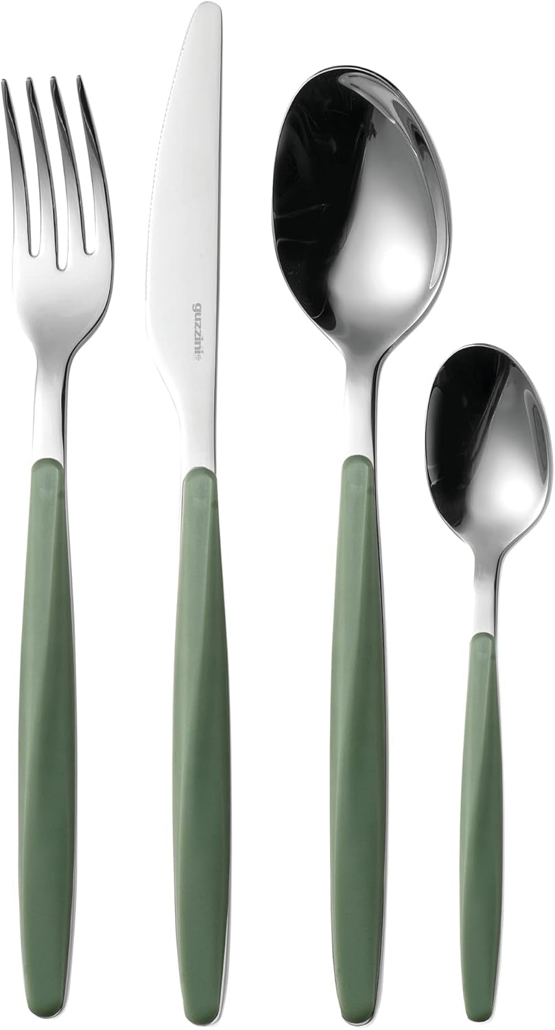 Guzzini - My Fusion, set de couverts 24 pièces - Vert olive Cuisine Naty Shop