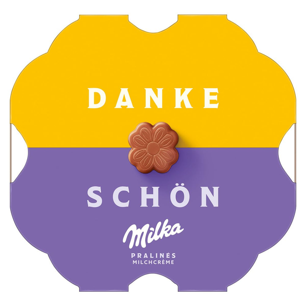 Praliné Milka Little Thank You – Chocolat au lait alpin fourré finement crème de lait – 12 x 44g