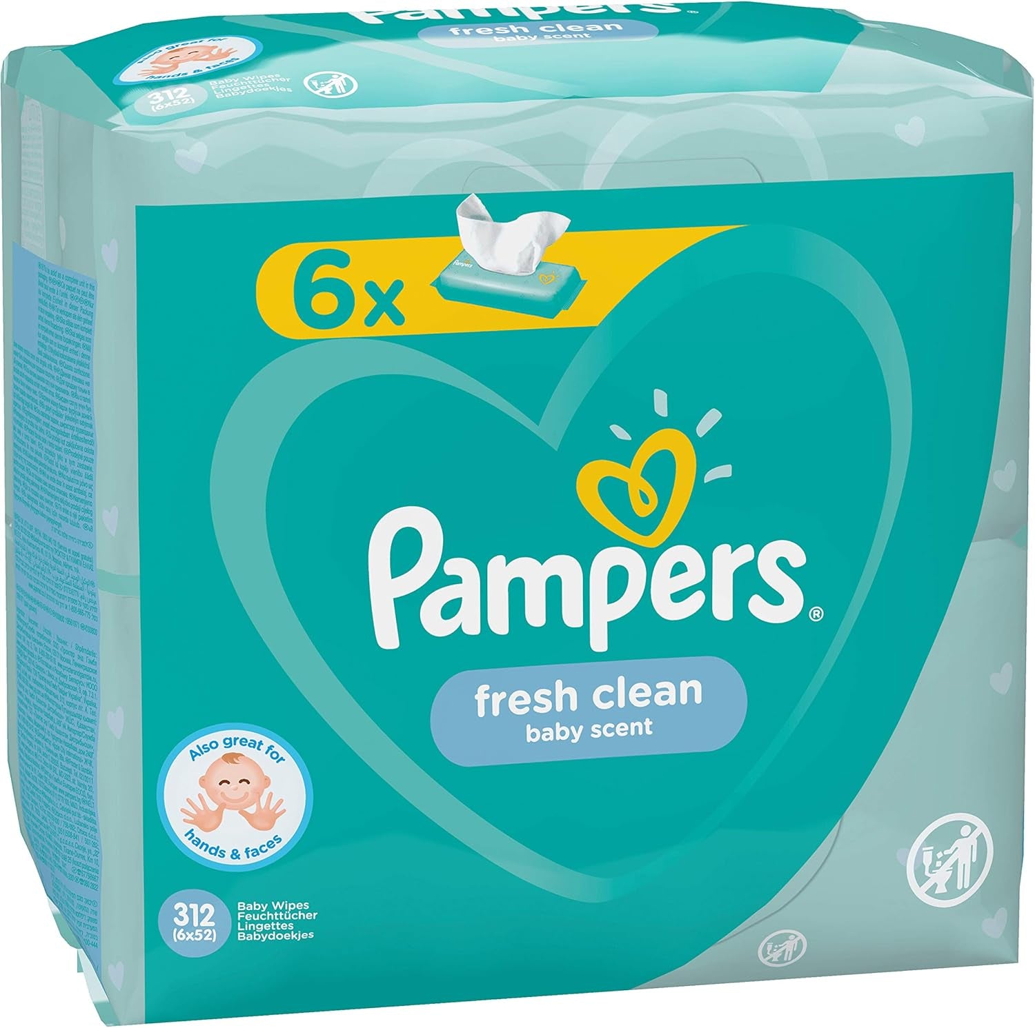 Pampers 81688049 Lingettes pour bébé Fresh Clean, blanches