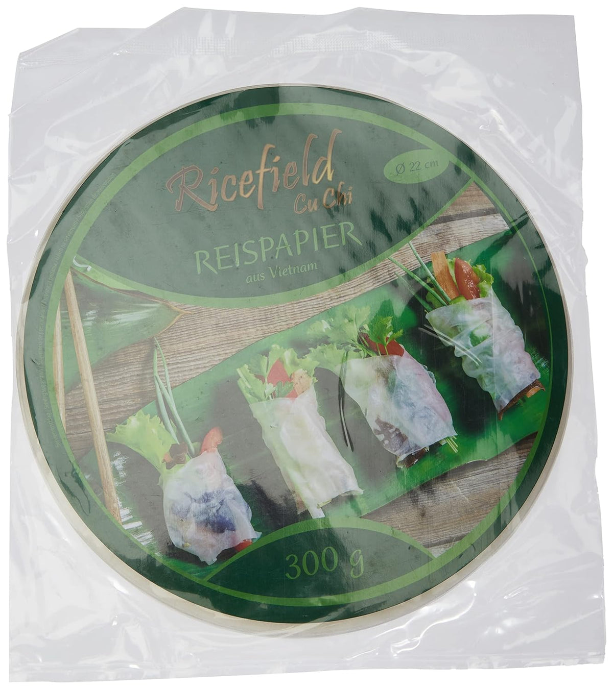 Feuille de riz Ricefield ronde 22 cm, 1 paquet (300 g)