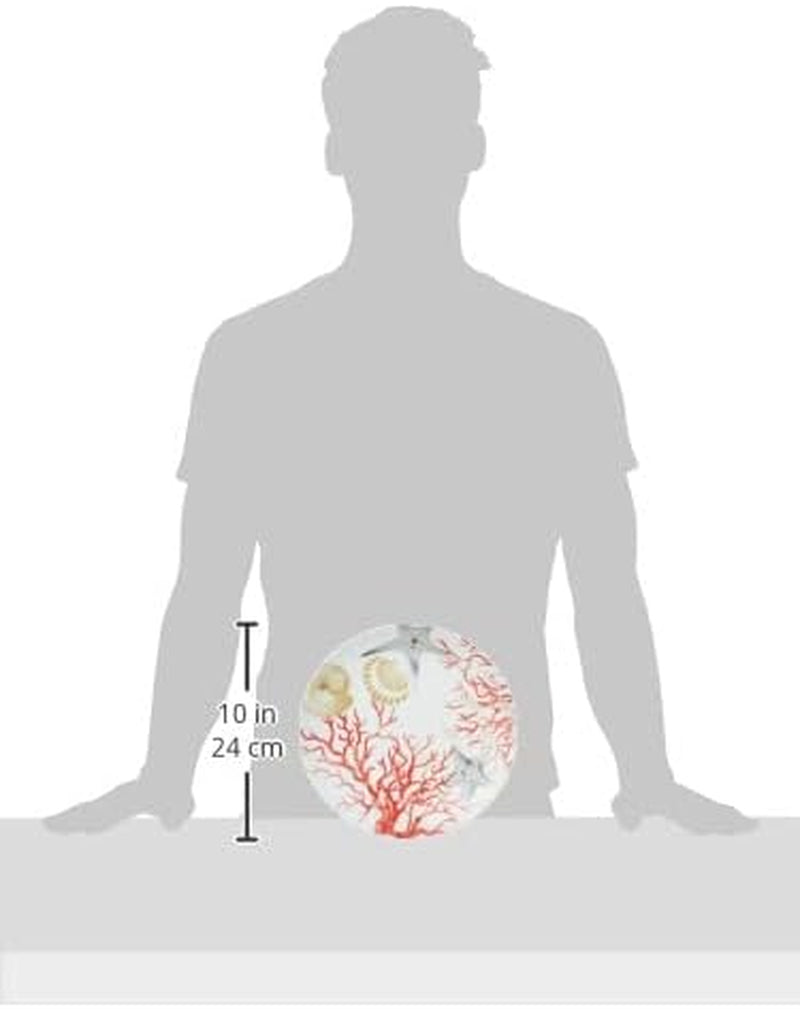 Service de table Excelsa Coral, 18 pièces, porcelaine, rouge