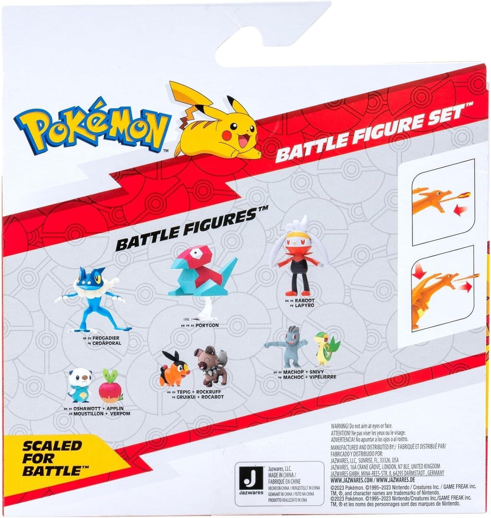 Pokémon PKW3459 - Pack de figurines de combat - Glurak & Pikachu, Glurak mobile avec Pikachu Figurines Naty Shop