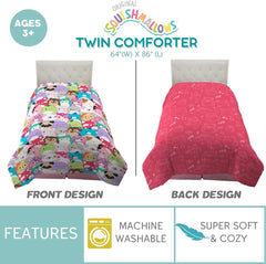 Linge de lit Franco Squishmallows, microfibre douce, pour lit double Couettes et couettes Naty Shop