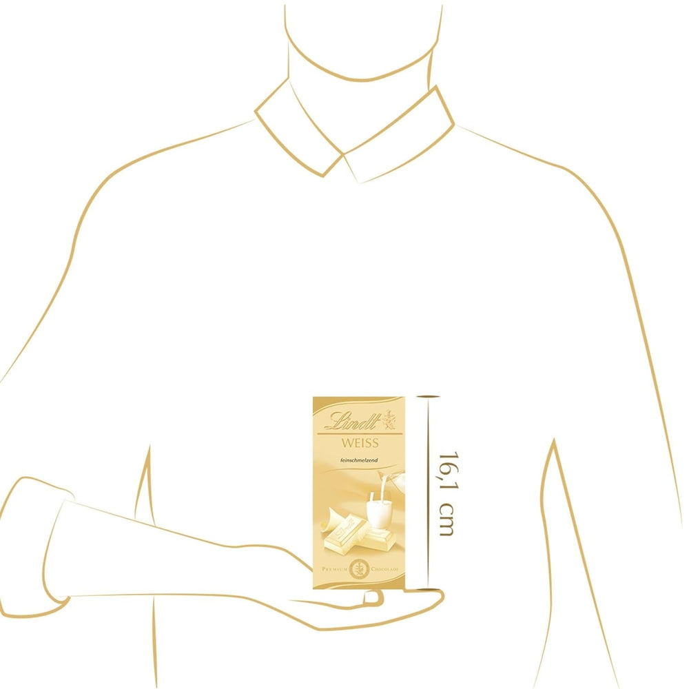 Chocolat blanc fondu fin Lindt, 100 grammes Bonbons au chocolat Naty Shop