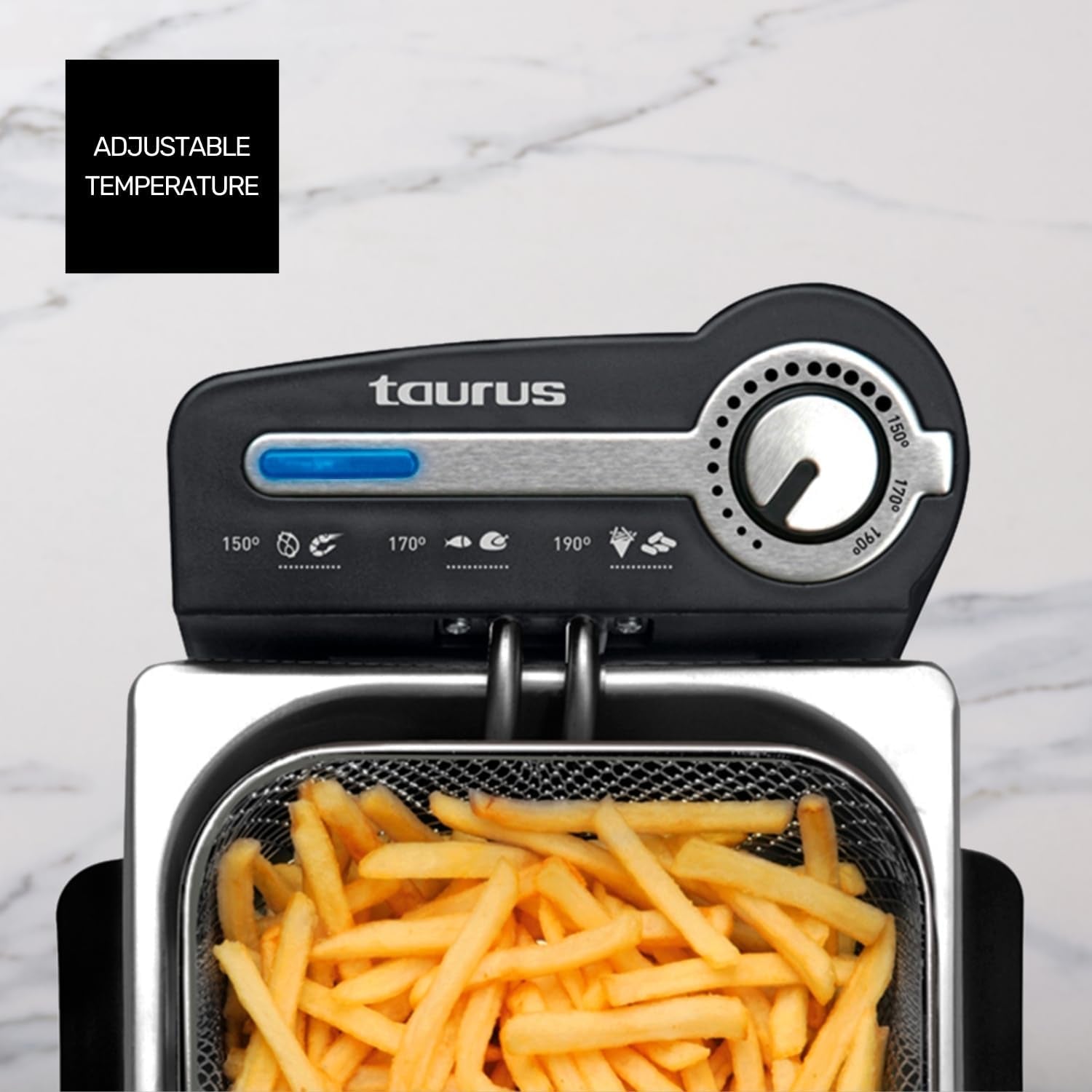 Taurus Professional 2 plus - Friteuse à huile, 2 litres, 1700 W, inox 18/8 Electroménager Naty Shop
