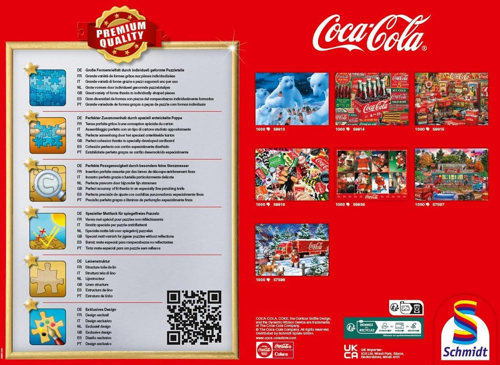 Schmidt Spiele 57598 Camion de Noël Coca Cola, puzzle 1000 pièces Puzzle Naty Shop