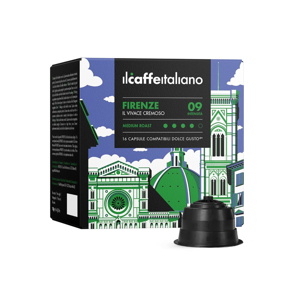 Nescafè Dolce Gusto, 96 capsules de café avec le système Nescafè-Dolce-Gusto compatible - Il Caffè Italiano - Mélange de Florence, Intensité 9