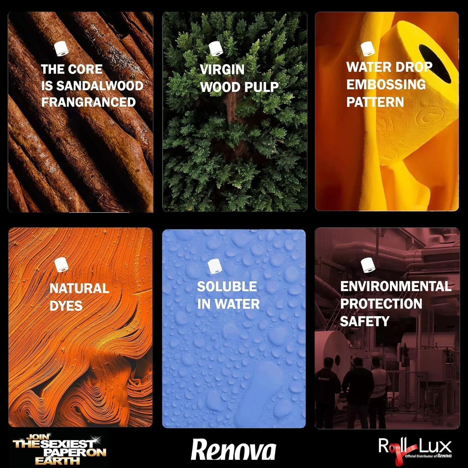 Papier toilette RENOVA, bleu, coffret cadeau, 2 rouleaux (200064206)