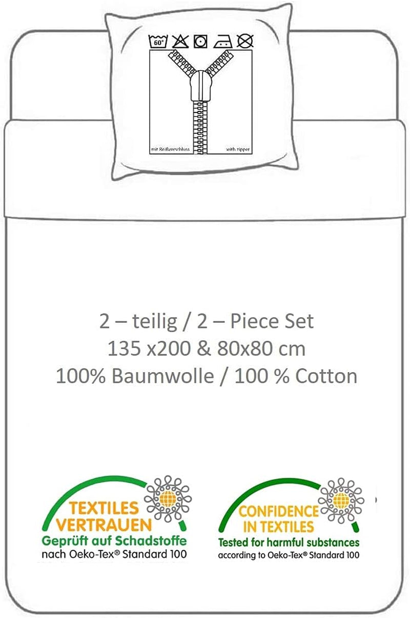 Linge de lit enfant, films et dessins animés, réversible, en coton Linge de lit - enfant Naty Shop