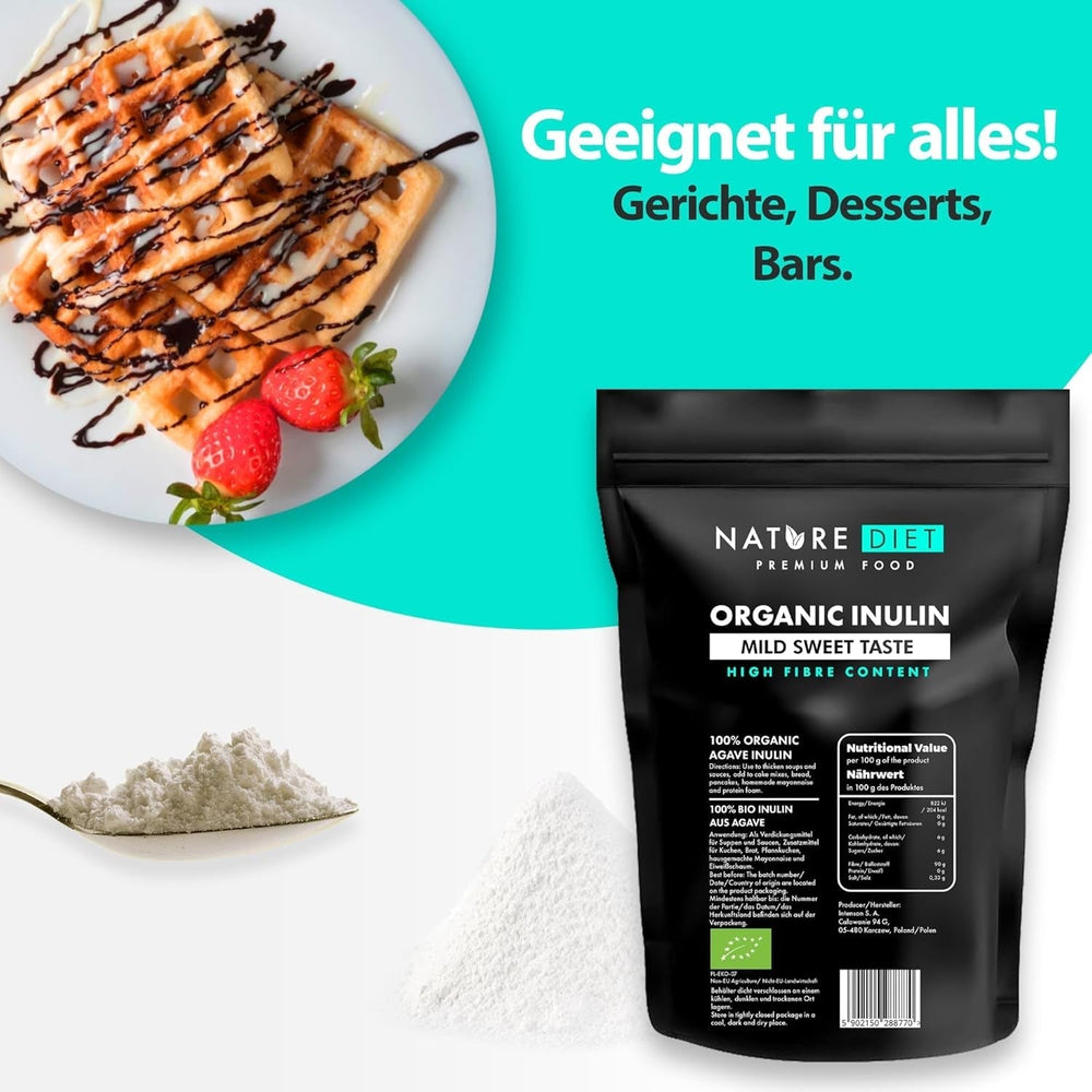 Nature Diet - Bio-Inuline 1 Kg | Aus Agave | Natürliches Präbiotikum Édulcorants Naty Shop