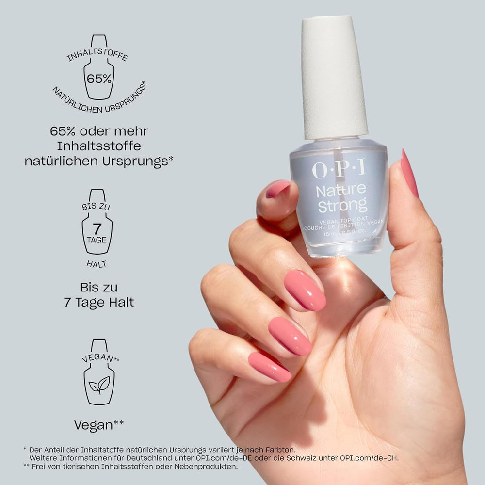 OPI Nature Strong Red and Orange Shades – ojă de lungă durată cu o formulă vegană, inovatoare, care conține ingrediente naturale – pentru unghii strălucitoare