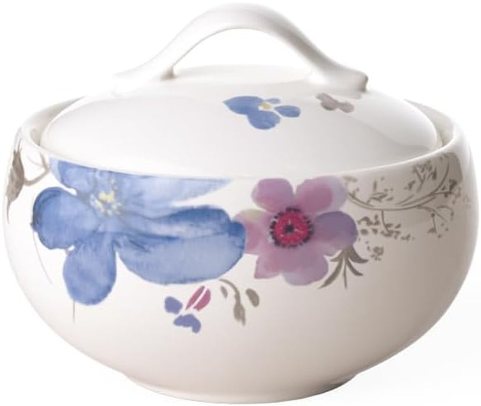 Villeroy & Boch Mariefleur Gris Basic sucrier, porcelaine premium, blanc/multicolore