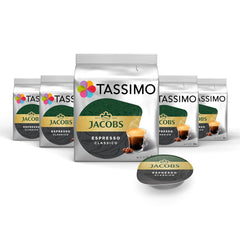 Tassimo Kapseln Jacobs Espresso Classico, 5 x 16 dosettes, 80 Kaffeekapseln