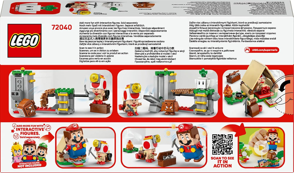 LEGO Super Mario Captain Toad-Camp- Interaktives Spielzeug mit 3 Figuren - Gumba, Zelt & einstürzender Brücke - Kinder Mitbringsel - Spielset - Gamer Geschenk für Jungen & Mädchen ab 6 Jahren - 72040