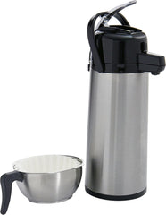 Machine à expresso Saro, avec carafe et pompe isolée en acier inoxydable – 2,2 l – temps de préparation env. 5–6 min – protection en cas de fonctionnement sans eau – 2,069 kW – modèle THERMO 24