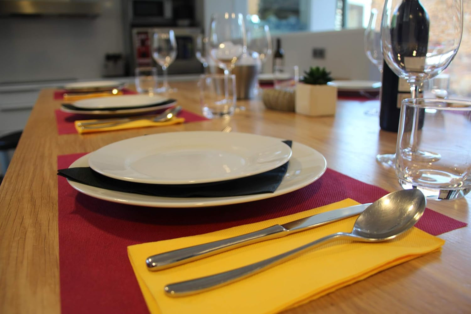 Serviettes 40 X 40, Serviettes Airlaid, 30, Noir