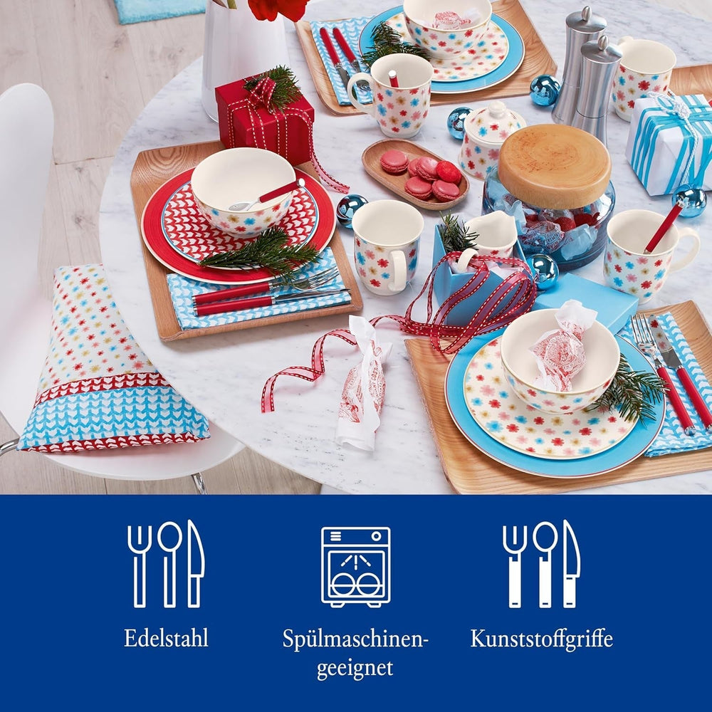 Villeroy & Boch - Jouez ! Ménagère Roses Rouges 30 pièces Cuisine Naty Shop