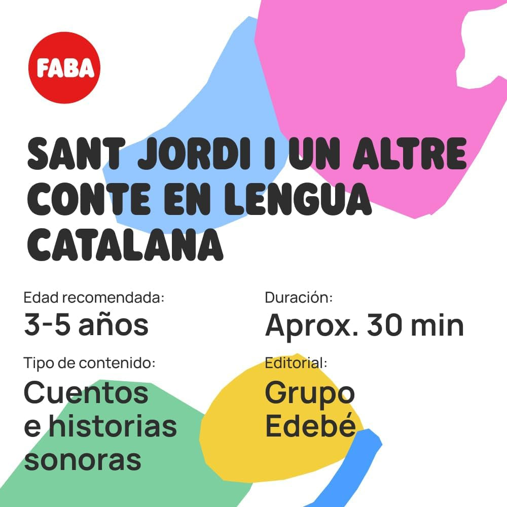 Sonoro de - Sant Jordi i un altre Conte - Povești și povești sonore - jucărie, conținut educativ, în catalană, pentru fete și băieți de la 4 la 6 ani Jucarii Bebe Naty Shop