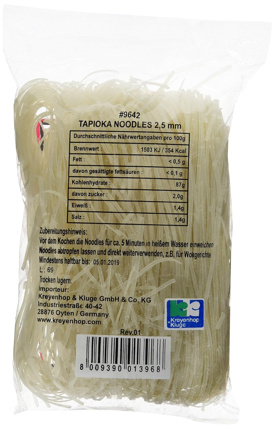 Nouilles de riz au tapioca 2,5 mm (Huû tieáu nam vang) (1 x 400 g)