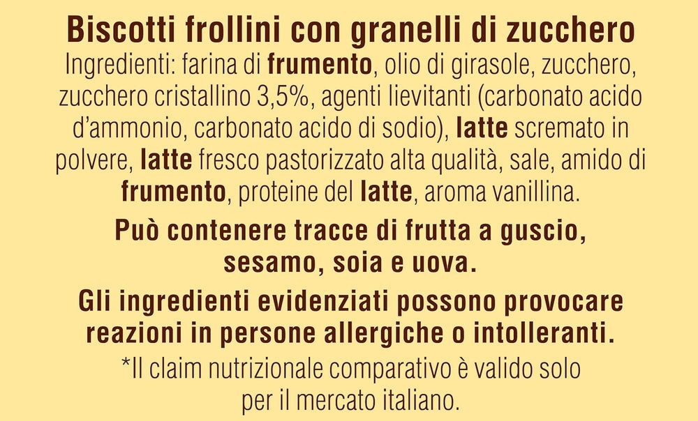 Biscuiți White Mill Frollini Galletti cu lapte proaspăt, 100% italieni, 350 g