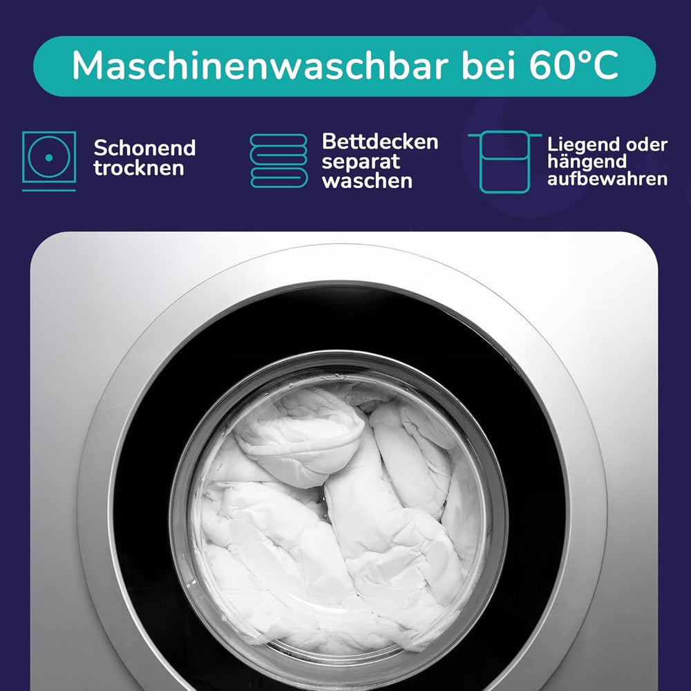 Couette premium 200X200Cm 4 saisons, couette toutes saisons 200X200 - chaude en hiver et fraîche en été, 2 housses de couette combinables 200X200 Couettes et couettes Naty Shop