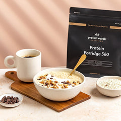 Protein Works - Porridge protéiné 360 | Mythe Vitamines et minéraux supplémentaires | Proteinreiches Frühstück | Kalorienarme Haferflocken | 13 portions | Naturel | 1Kg Céréales Naty Shop