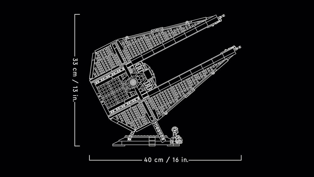 LEGO Star Wars TIE-Abfangjäger, ensemble créatif dans la série Ultimate Collector pour enfants, modèle d'un modèle de pierre de taille, cadeau pour les fans, ensemble de pièces, UCS-Set 75382