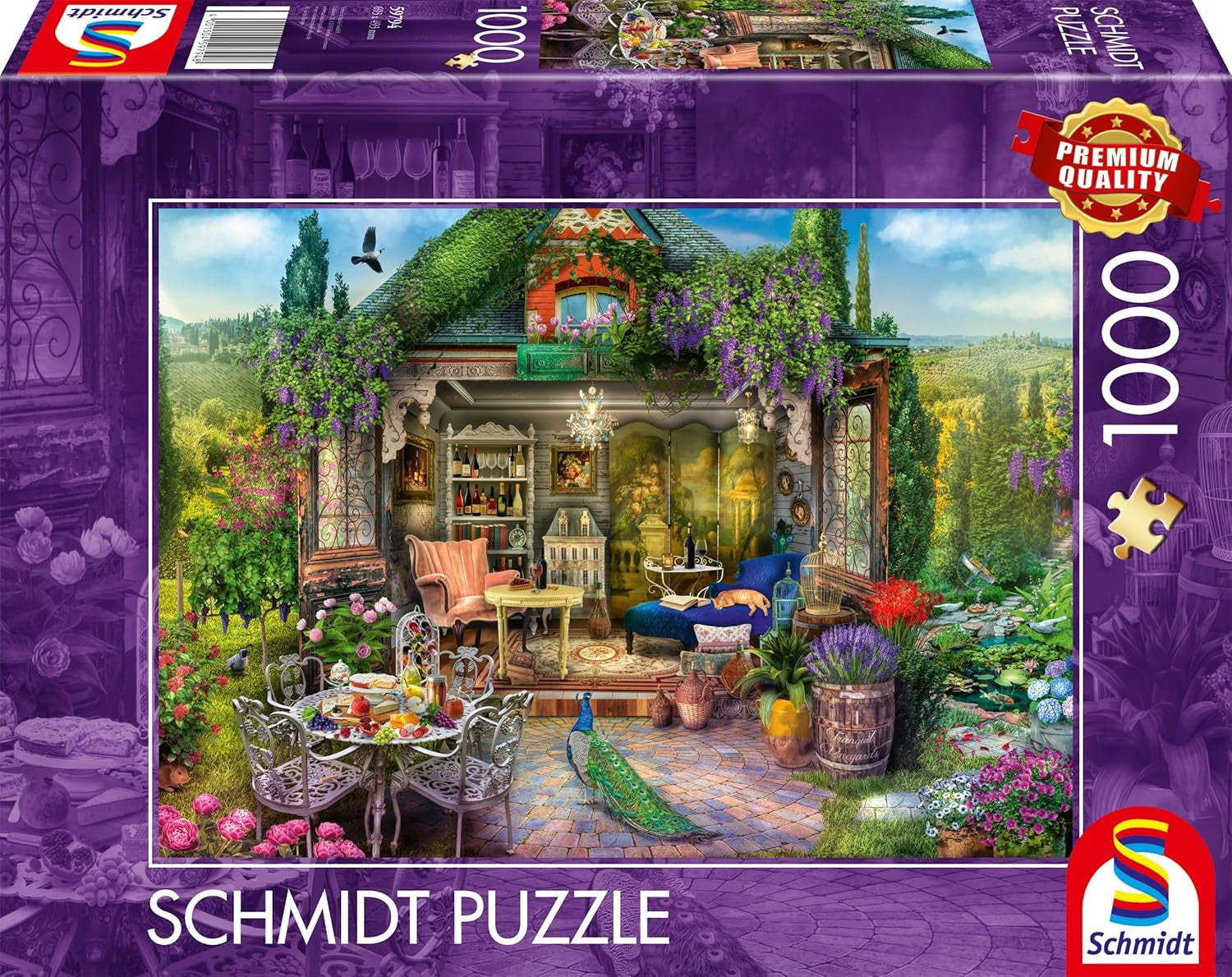 Schmidt Spiele 59794 Maison de jardin dans les vignobles Puzzle 1000 pièces Naty Shop Titre par défaut