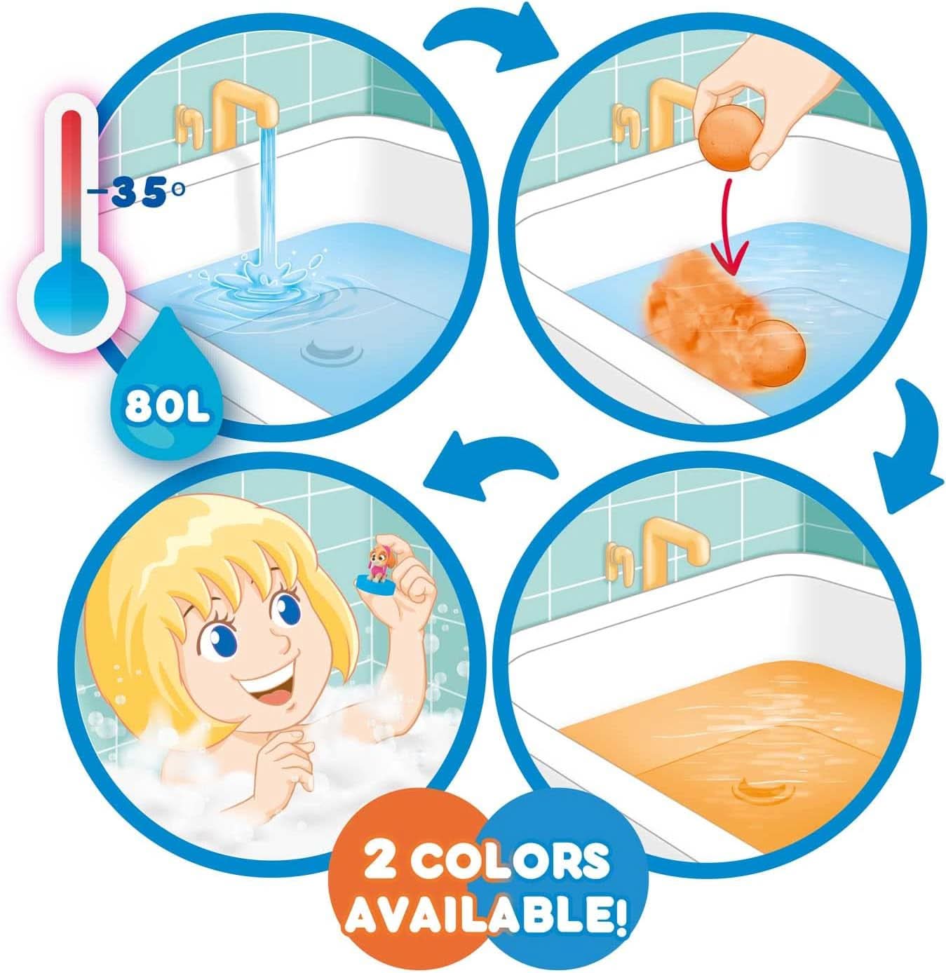 INKEE SURPRISE PAW PATROL, Bombe de bain pour enfants avec surprise, saveur cola, effet mousse, 80 grammes Douche et bain Naty Shop