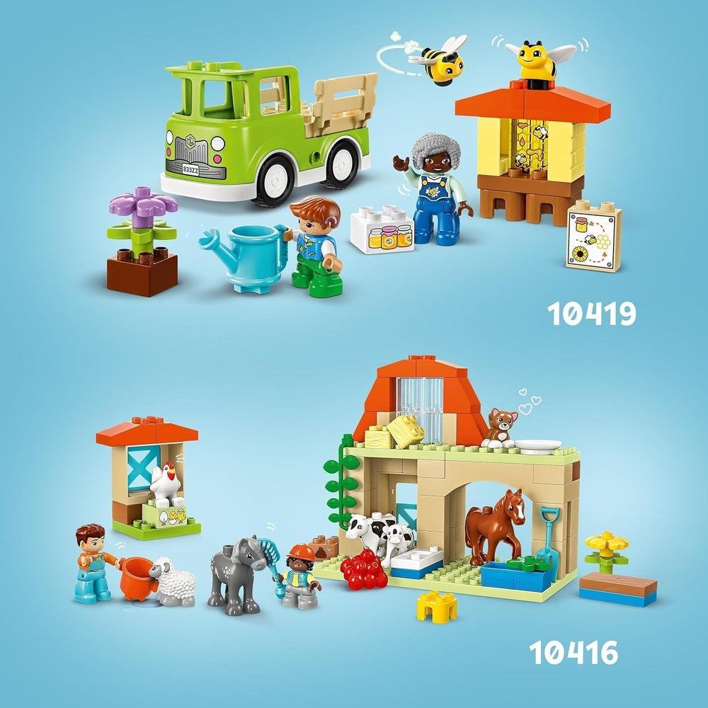 LEGO DUPLO Town L'apiculture et les ruches, jouet éducatif pour les tout-petits avec 2 figurines et un camion mobile, ensemble de construction et de reconstruction, jouet pour les tout-petits à partir de 2 ans 10419 Sets de construction Besuche den LEGO-Store