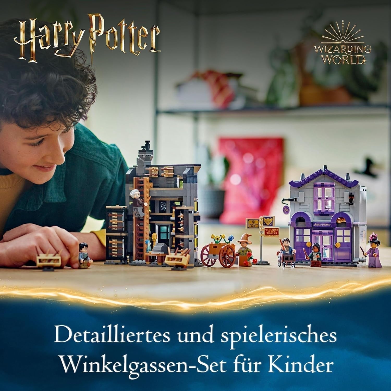 LEGO Harry Potter Costumes d'Ollivander et de Madame Malkin, Les Terres du Chemin de Traverse, Ensemble de jeu pour enfants, Jouets sorciers, Cadeaux fantastiques pour filles, garçons et fans à partir de 8 ans 76439 Jeux de construction Besuche den LEGO-Store