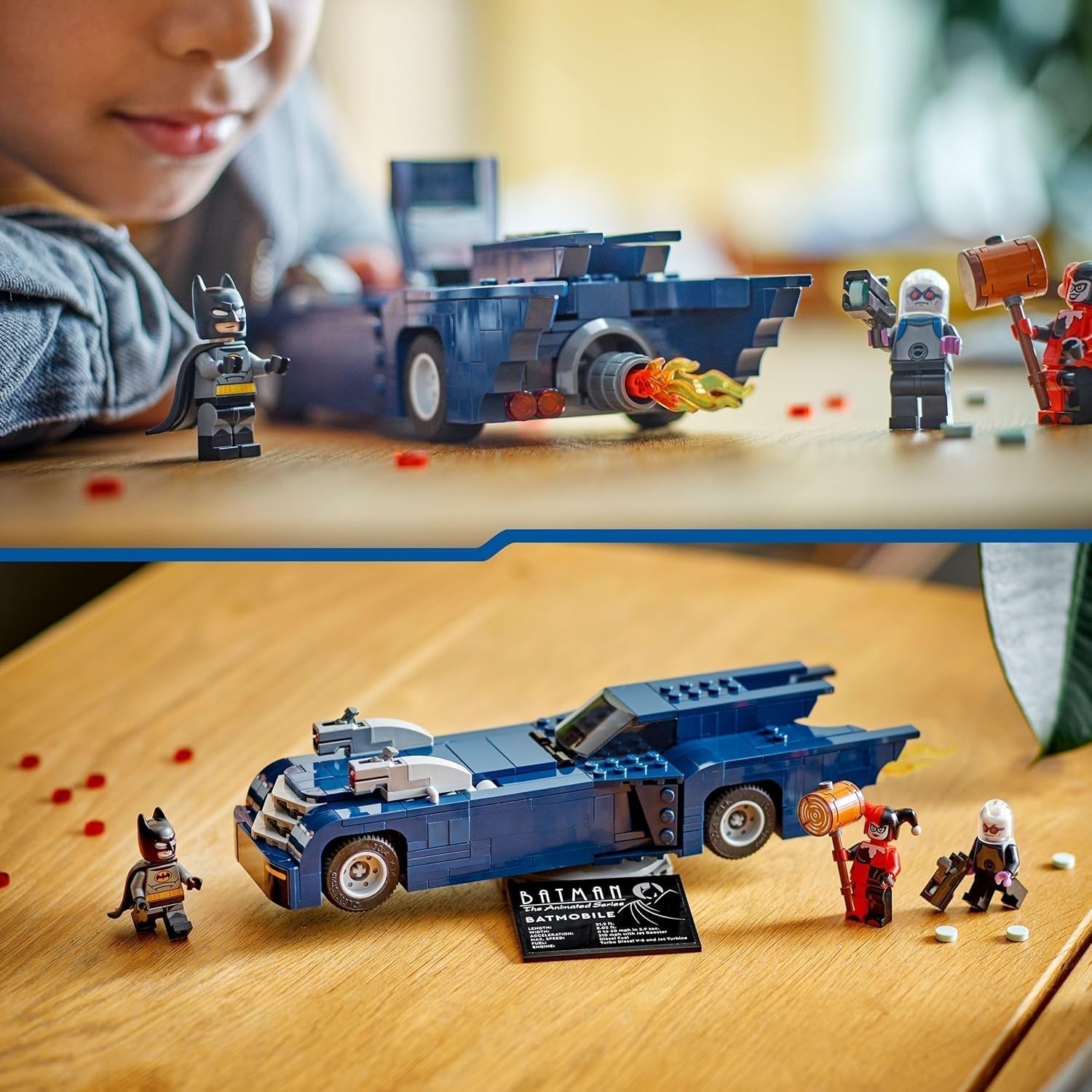 LEGO DC Batman : Batman dans la Batmobile contre. Harley Quinn et Mr Freeze Voiture jouet de dessin animé pour enfants Cadeau pour garçons et filles de 8 ans 76274 Ensembles de construction Besuche an LEGO-Store
