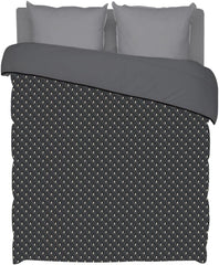 Bleu Câlin Couette imprimée 1 personne Hermance, polyester, bleu/gris, 140 X 200 Cm Couettes et couettes Naty Shop