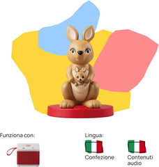 Figurine sonore - peluche musicale - musique, chansons et sons - jouet, contenu éducatif, version italienne, garçons et filles 0-2 ans Bebe Toys Naty Shop