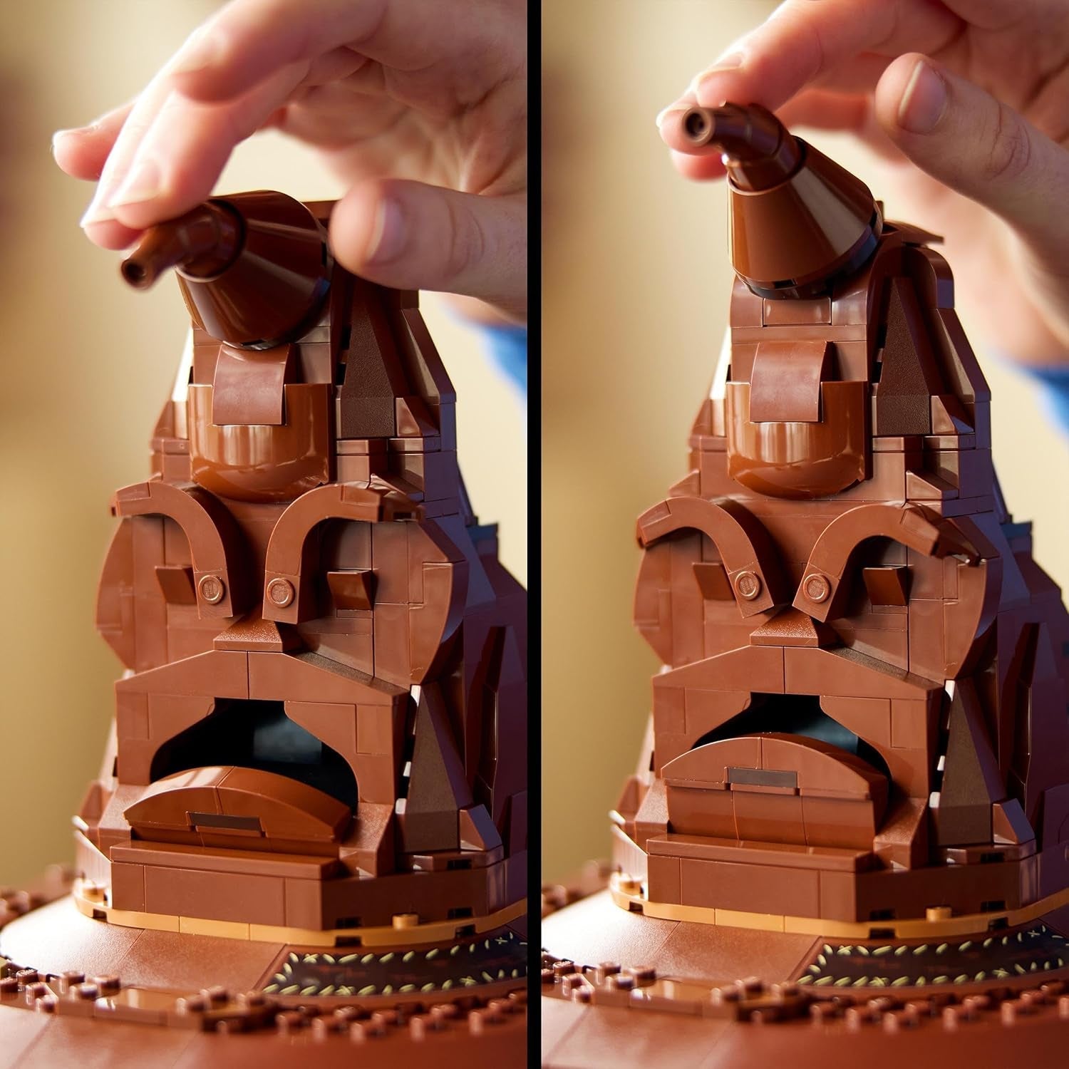 LEGO Harry Potter Chapeau parlant Poudlard modèle film pour adultes Cadeau pour femmes hommes maman papa avec 31 combinaisons de sons aléatoires vous trie dans votre maison de Poudlard 76429 Jeux de construction Besuche den LEGO-Store