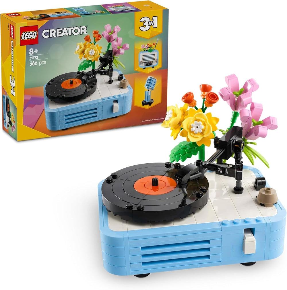 Lecteur de disque LEGO Creator 3In1 avec fleurs - jouet transformable en radio ou microphone - jouets musicaux pour enfants - idée cadeau créative pour filles et garçons à partir de 8 ans 31172 Jeux de construction Besuche den LEGO-Store Titre par défaut