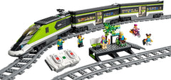 Train express de passagers LEGO City, ensemble de train télécommandé, jouet ferroviaire avec phares, 2 wagons et 24 éléments de voie, cadeau pour enfants, garçons et filles 60337 Ensembles de construction Besuche den LEGO-Store