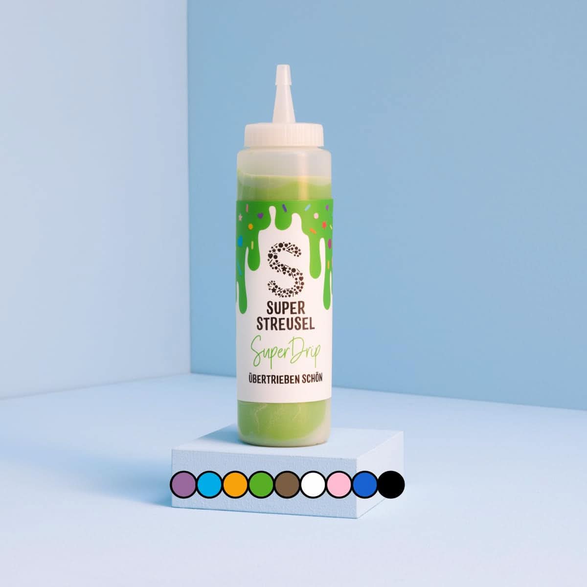 Super Drip Black Cake Glaze Cake Fondant Chocolat 300 grammes Glaçages et Décor Naty Shop Vert