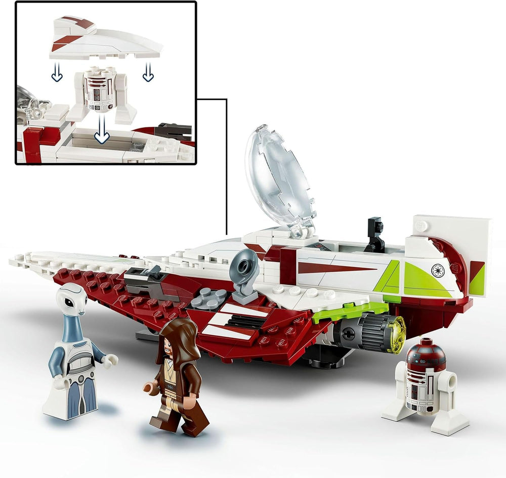 LEGO Star Wars Jedi Starfighter Obi-Wan Kenobi, jouet à construire avec Taun We, figurine de droïde et sabre laser, ensemble Attack of the Clones 75333 Jeux de construction Besuche an LEGO-Store