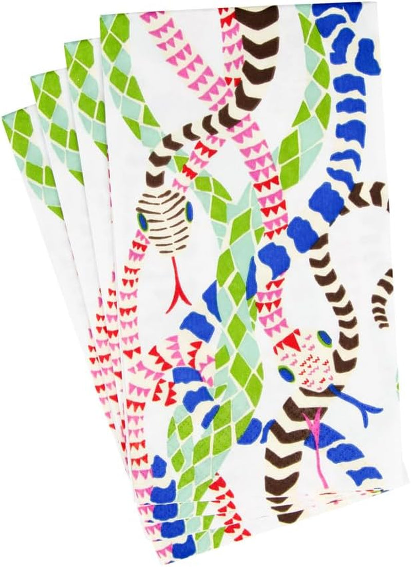 Serviettes de table Serpentine, blanches, 15 par paquet