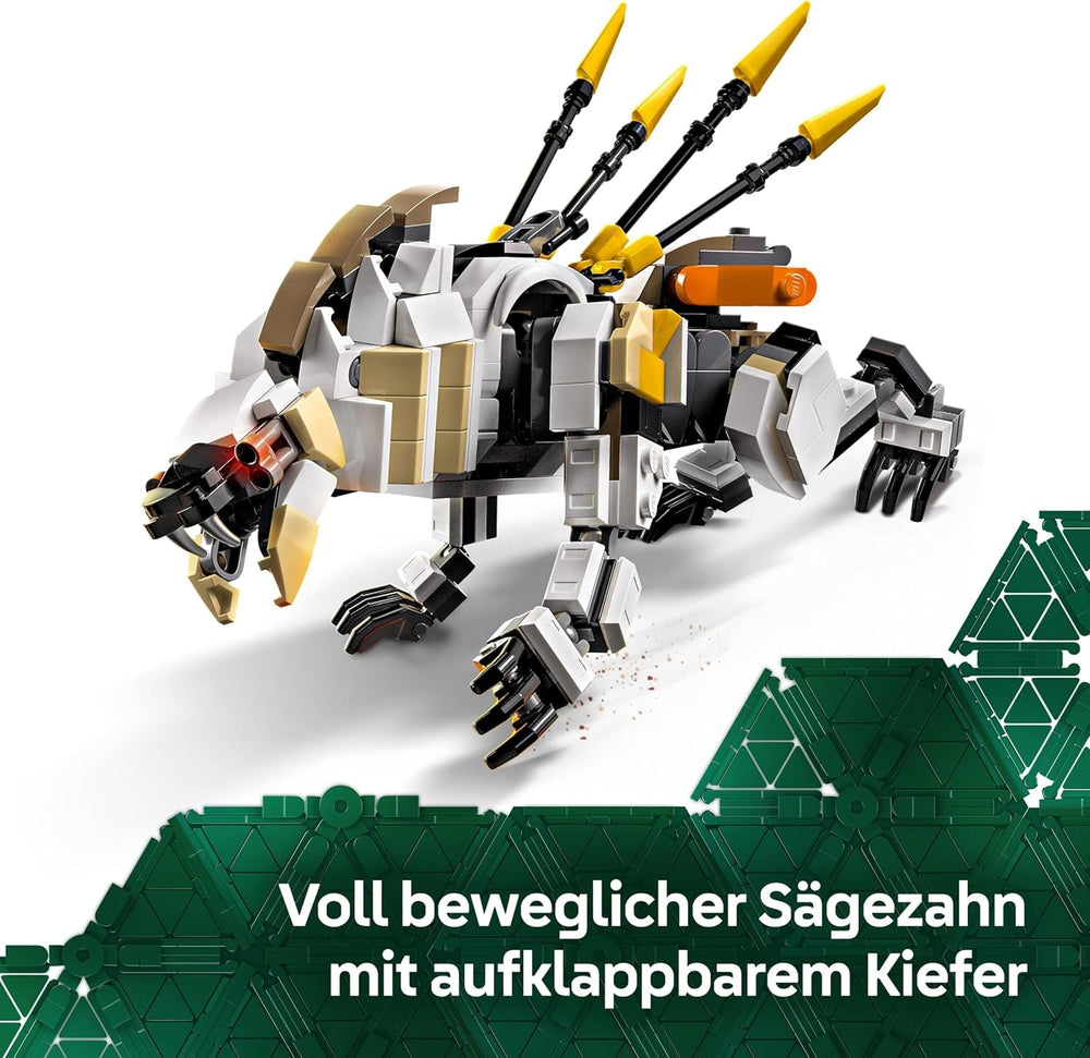 LEGO Horizon Adventures Aloy und Varl vs. Panzerwanderer und Sägezahn, Spielzeug mit Monstermaschinen und Minifiguren, Spielset zum Sammeln für Fans vom Videospiel, Jungen & Mädchen ab 9 Jahren 77037