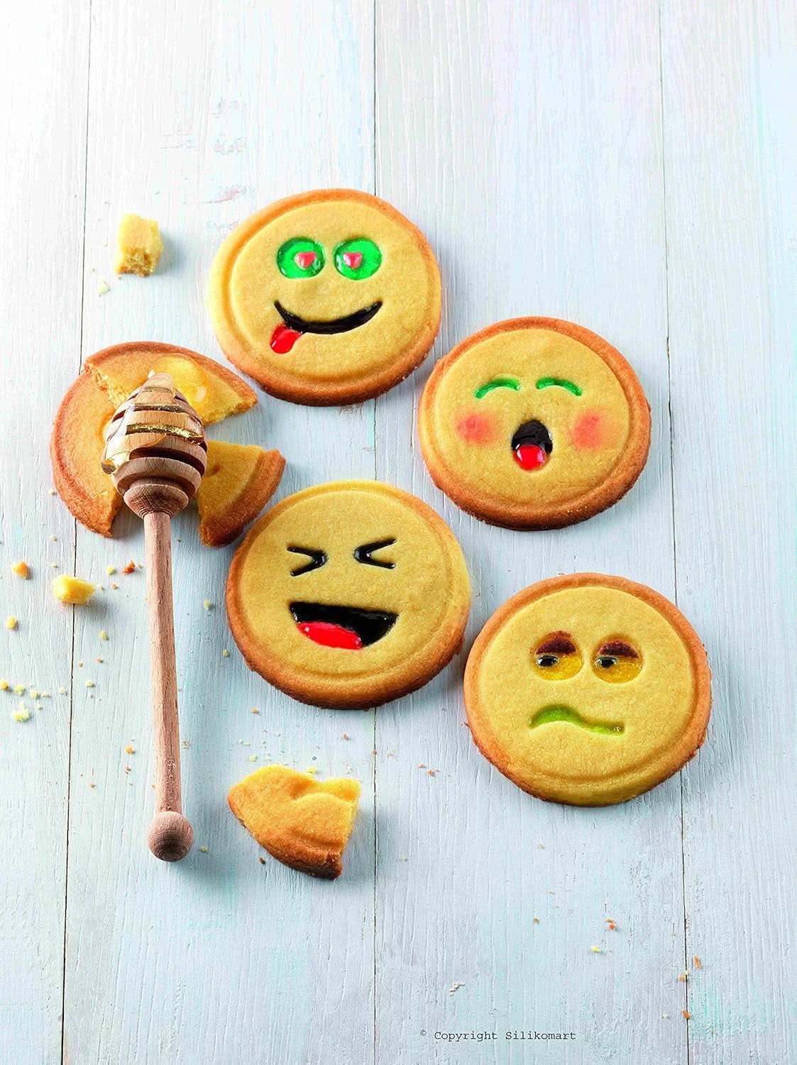 Silikomart 25.440.39.0069, Set d'emporte-pièces Emoji, Ø73 MM Naty Shop