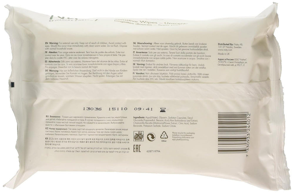 Eco by Naty Baby Care, Lingettes humides bio pour bébé, non parfumées, 56 couches