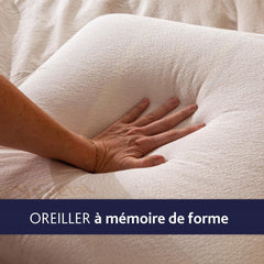 Oreiller, Ergonomique, Végétal, 45 X 70 Cm, Mémoire de Forme, Rectangulaire, Garnissage 100% MDF, Fond Coton, Housse Polyester - Huile de Ricin Naty Shop Oreillers Standard